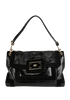 Lautner Shoulder Bag, £110, Handbags, Black, Patent Leather, Front view